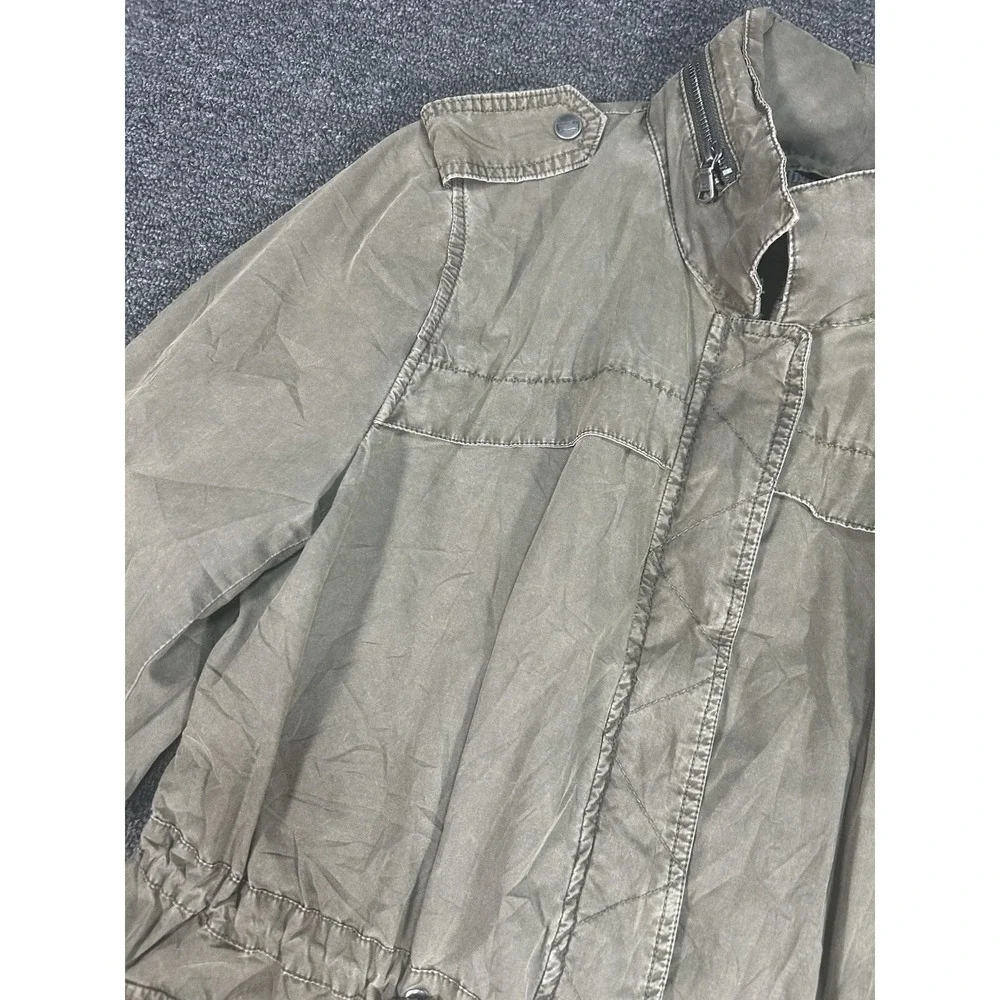 Levi's Jacket Women's Medium‎ Green Military Barn Chore Utility Zip Snap Army